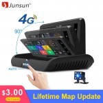 Junsun 7.84 Auto 4G ADAS Car DVR Dash Cam FHD 1080P Rear View Camera Dual Lens recording Car DVRs recorder GPS rearview mirror