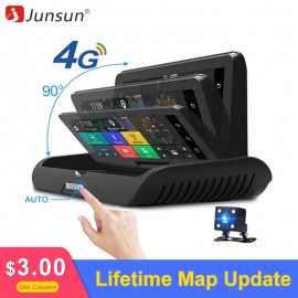 Junsun 7.84 Auto 4G ADAS Car DVR Dash Cam FHD 1080P Rear View Camera Dual Lens recording Car DVRs recorder GPS rearview mirror