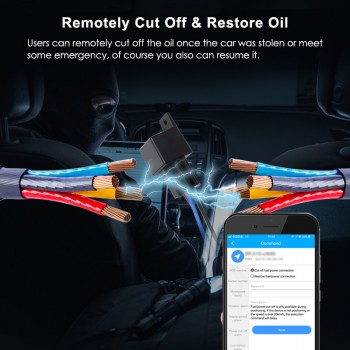 GPS Tracker Car Shock Alarm Car Relay Cut Off Oil Power GPS Vehicle Locator Tracking Device Remote Control Anti-theft Monitoring