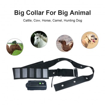 VJOYCAR Solar GPS Tracker Collar Waterproof Real Time gps Locator For Large Pet leather GSM GPS Cow Rastreador Tracking Software