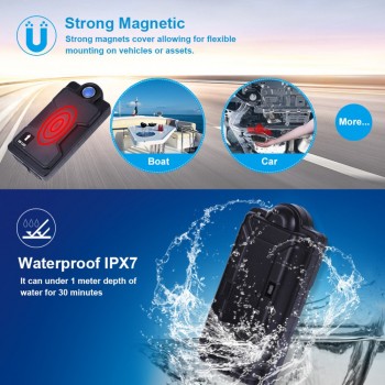 Long Battery GPS Tracker Car Motorcycle Vehicle GPS Locator TK05SE 5000mAh Waterproof Magnet Drop Alert Free Tracking Software