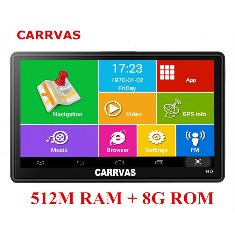 7 inch Car GPS Navigation Capacitive screen WIFI FM AV-IN Built in 8GB/512M Android with New Map Truck vehicle gps Navigator