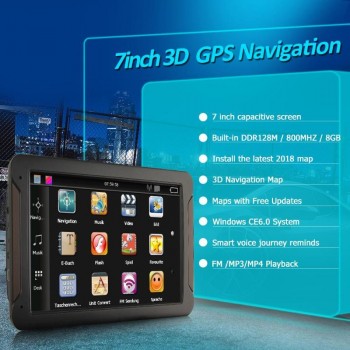 7 inch HD Car GPS Navigation Touch Screen Console 2018 Latest Map Vehicle Truck GPS Navigators Automobile FM