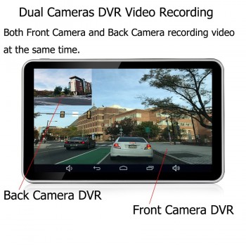Otstrive 7 inch Android GPS Navigation WiFi Internet 16GB DVR Full HD 1080P Rear View Dual Back Camera DVR Video Recorder GPS