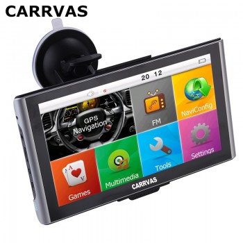 CARRVAS 7 inch Capacitive Screen Car TRUCK GPS Navigator 800MHZ FM/8GB/DDR 256M Maps Russia/Belarus/Kazakhstan Europe/USA+Canada