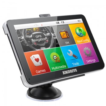 KMDRIVE New 7 inch 4GB Car gps navigation 800Mhz CPU FM Transmitter Sat Nav Bundle free new maps