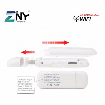 Car 4G Wifi Router Wireless USB Modem Mobile Hotspot Mini 4G USB WIFI Dongle Wi-Fi Wireless Access Provider With SIM Solt
