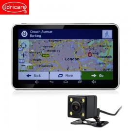 Udricare 7 inch GPS Navigation Android GPS DVR Camcorder 16GB Allwinner A33 Quad Core 4 CPUs Radar Detector Rear View Camera GPS