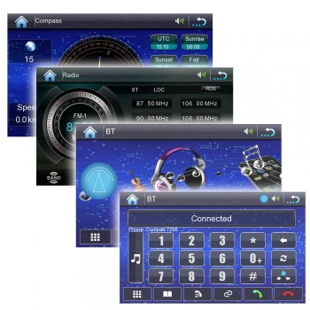 6 2 Din Car DVD USB SD Player GPS Navigation Bluetooth Radio Multimedia HD Entertainment System for Car