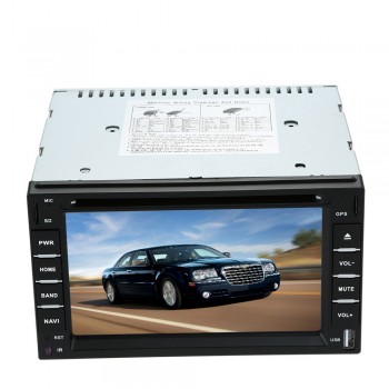 6 2 Din Car DVD USB SD Player GPS Navigation Bluetooth Radio Multimedia HD Entertainment System for Car