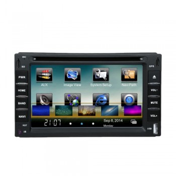6 2 Din Car DVD USB SD Player GPS Navigation Bluetooth Radio Multimedia HD Entertainment System for Car