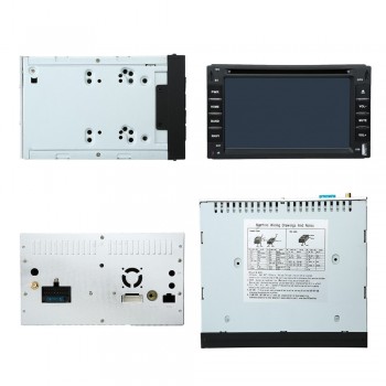 6 2 Din Car DVD USB SD Player GPS Navigation Bluetooth Radio Multimedia HD Entertainment System for Car