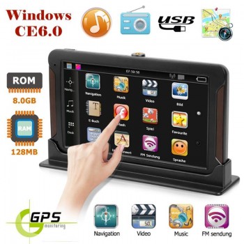 Car Electronics 7 Inch 8G Capacitive Touch Screen Q8 Center Console Car Auto 3D GPS Navigator with FM Transmitter TF Card Slot
