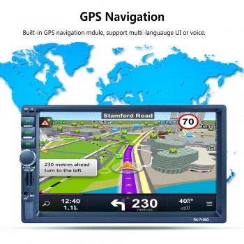 HEVXM 2 din Car DVD player 7 Universal Double Din GPS Navigation Video Mutimedia Stereo audio MP5 Car radio multimedia player