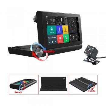 Dealcoo 4G Car GPS Navigation Android 5.1 Bluetooth Free Navitel Europe Maps FHD 1080P Car DVR ADAS Dual Lens Camera Navigator