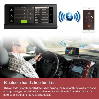Dealcoo 4G Car GPS Navigation Android 5.1 Bluetooth Free Navitel Europe Maps FHD 1080P Car DVR ADAS Dual Lens Camera Navigator