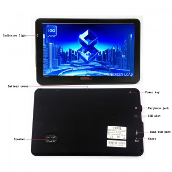 QUIDUX 7 inch Vehicle Windows CE V6.0 GPS Navigation Touch Screen Video Player 1080P Automobile Data Recorder FM transmitter