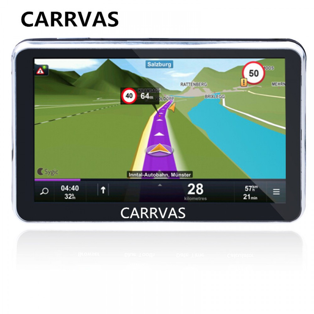 CARRVAS 5 inch Tuck GPS Navigation 8G ROM 256M RAM Car GPS navigator 800Mhz CPU new Europe Russia maps