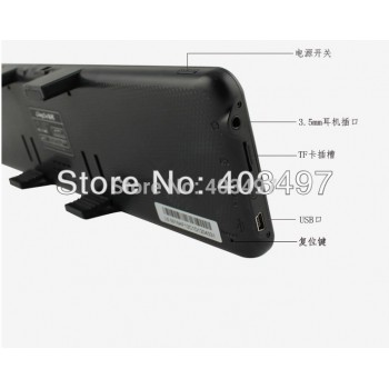 4.3 Inch GPS  Rearview Mirror with  bluetooth  AV IN 4GB load 3D MAP