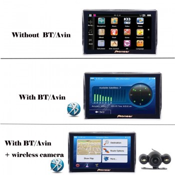 7 inch 800*480 Spain Bluetooth AVIN truck vehicle GPS Navigation MTK win CE 6.0 800Mhz FM DDR3 256M 8GB CE6.0 car gps navigator