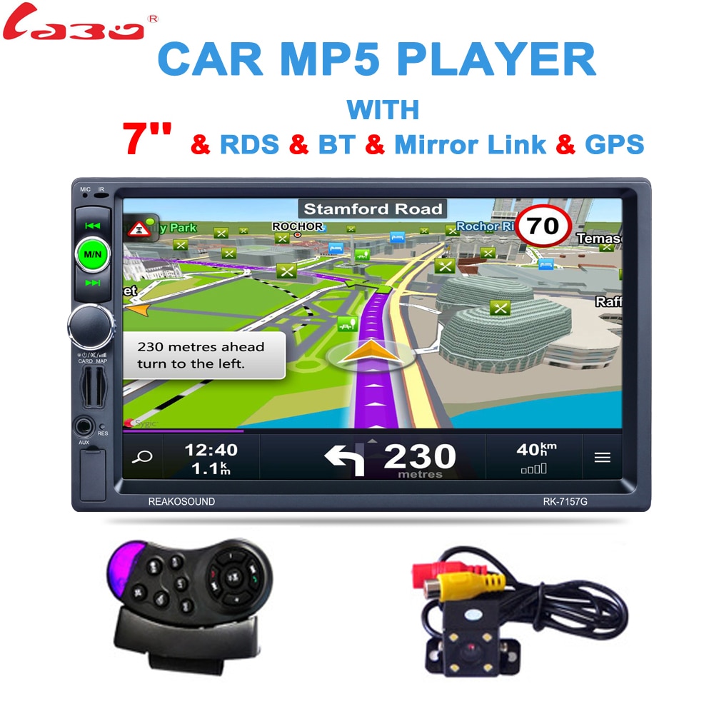 2 Din 7 inch HD GPS Car Navigation 800MHZ FM/8GB/DDR3 2017 Maps For Russia/Belarus Europe/USA+Canada TRUCK Satnav Camper Caravan