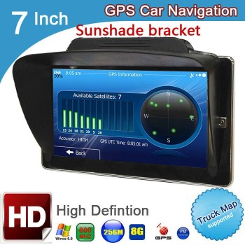 7 inch screen Vehicle bluetooth avin GPS Navigation FM/8GB/256MB Map For Russia/Europe/USA spain truck MTK CE 6.0 car Navigator