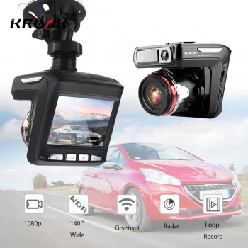 3 in 1 Car DVR Full HD 1080P Radar Detector Camera GPS 140 Degree Angle Car Video Recorder Dash Cam 2.4 LCD Driving Recording