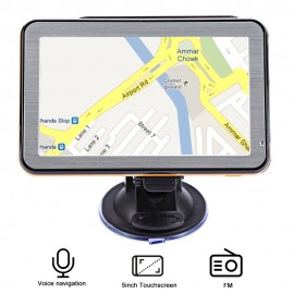 5 inch Car Vehicle GPS Navigation Voice Guidance Truck GPS Navigator Multifunction Free Maps FM Radio