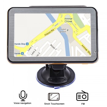 5 inch Car Vehicle GPS Navigation Voice Guidance Truck GPS Navigator Multifunction Free Maps FM Radio