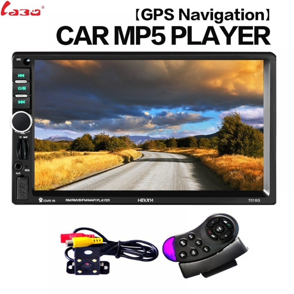 2 Din Car Multimedia Player+GPS Navigation+Camera Map+Frame 7 HD Touch Screen Bluetooth Autoradio MP4 MP5 Video Stereo Radio