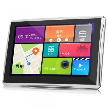 5 inch Car Tablet GPS Navigation Android 4.4 MTK8127 1080P Touch Screen 170 Degree DVR WiFi Multi-media Player with free Map