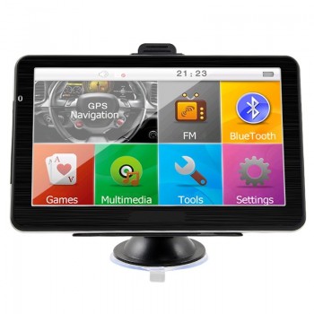 New 7 inch Touch Car GPS Navigation Sat Navigator Bluetooth AV-IN  800mHz CPU 256 RAM 8G ROM 710 free new maps