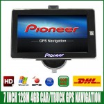 Free DHL shipping 7 inch HD Car truck GPS Navigation FM 4GB/128M DDR/800MHZ Newest Map for Russia/Spainish/ Europe/USA navigator