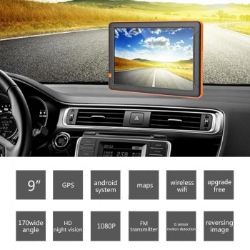 9 inch HD Car GPS Navigation Bluetooth WiFi FM MP3/MP4/MP5 Player 16G AVIN Truck Night Vision GPS Sat Nav Map Navigators New