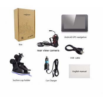 Anfilite 7 Inch Android 4.4 16GB/512MB Truck gps navigation Tablet PC Car Radar Detector Car dvr GPS Navigator with rear camera