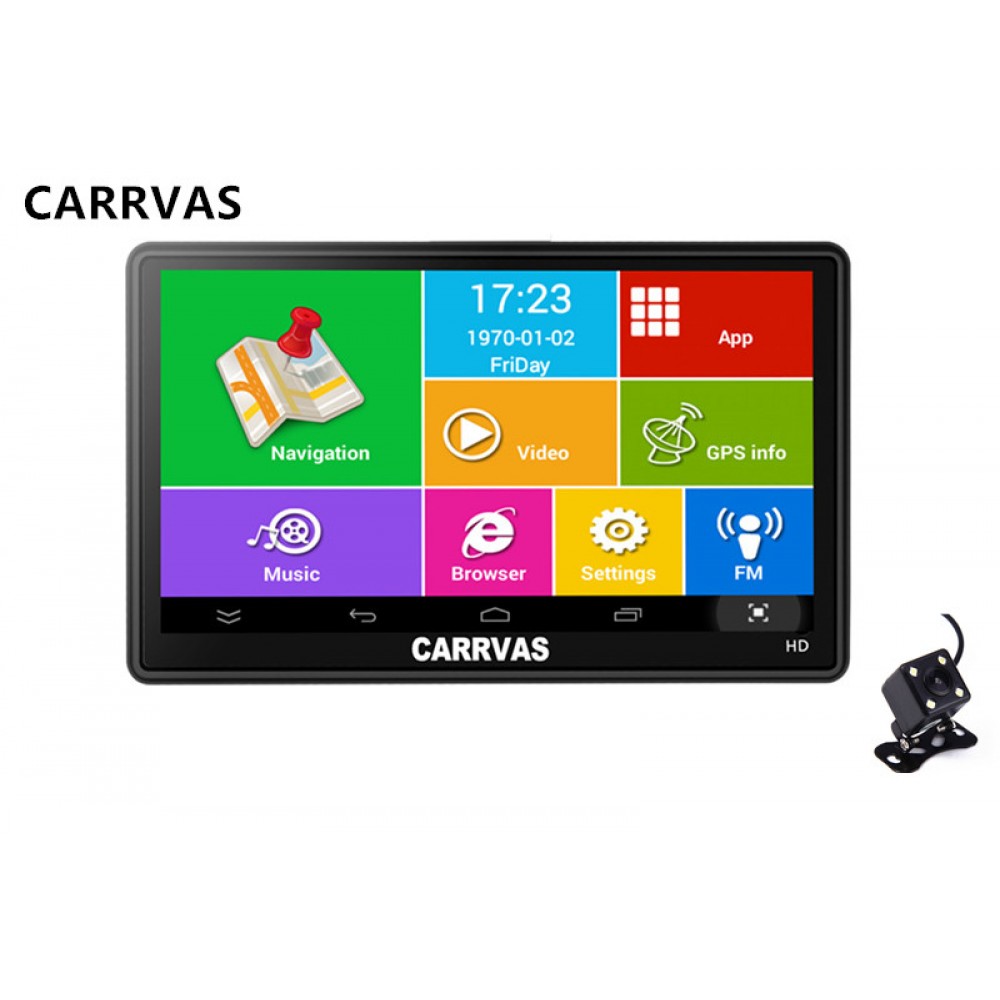 CARRVAS 7 inch Car GPS Navigation Android AVIN WIFI Truck Vehicle gps auto navigators sat nav Russia /Europe free map