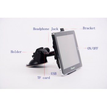 7 inch HD Car GPS Navigation FM 8GB/256M DDR/800MHZ Map Free Upgrade Spain/ Europe/USA+Canada/Israel Truck gps Sat navigator