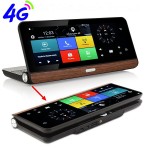Udricare 8 inch 4G SIM Card GPS Android 5.1 Dashboard WiFi Bluetooth 1080P DVR Dual Lens Rear View Camera Video Recorder 4G GPS