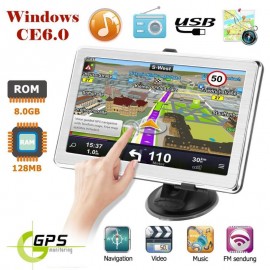 X8 7 Inch Touch Screen Ultra Thin Car Truck GPS Navigation System Portable 8GB GPS Navigator Vehicle GPS Accessories