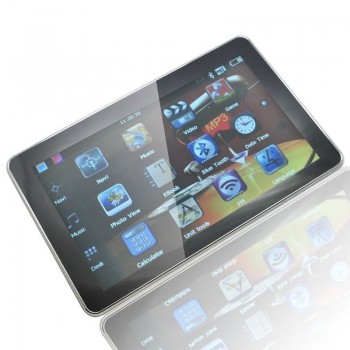 KMDRIVE 7 inch HD Touch Car GPS Navigation Sat Nav FM 8GB Bluetooth AV-IN Free Sunshade Bundle Latest maps
