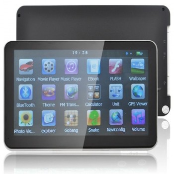 KMDRIVE 7 inch HD Touch Car GPS Navigation Sat Nav FM 8GB Bluetooth AV-IN Free Sunshade Bundle Latest maps