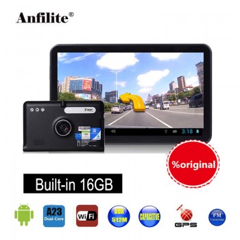 7 Car GPS Navigation 16G/512MB AVIN android with DVR rear view automobile navigator or navitel Map truck gps sat nav