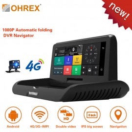 OHREX T905 New 4G Automatic folding Car GPS Navigation Android  Bluetooth Google ADAS FHD 1080P Car DVR tourist navigator