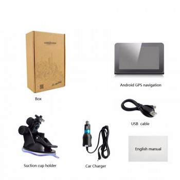 Car Dash Cam DVR Camera 7 Touch GPS Navigation Android 4.42 Built in 16GB DVR Digital Video Recorder WiFi Free Map