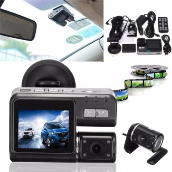 Dual Lens Car DVR Camera I1000 Full HD 1080P 2.0LCD Dash Cam+8 IR LED Light Night Vision H.264 Rotatable Lens Video Recorder