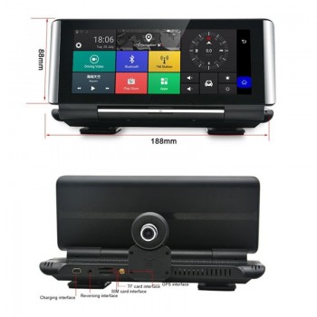 E-ACE Car DVR GPS 4G Navigation Tracker 6.86 Android 5.1 Car Camera WIFI 1080P ADAS Video Recorder For Car Tourism Navigators