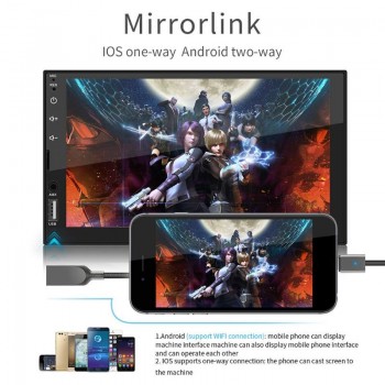 7in 2Din Android 7.1 Car Stereo Multimidia MP5 Player 1G 16G Bluetooth 4.0 Touch Screen GPS Navigation FM AM Radio with Map