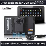 Anfilite GPS Navigation 7 Inch Android 4.4 16GB/512MB Truck Car GPS Navigator Tablet PC Car Radar Detector Car DVR navitel Map