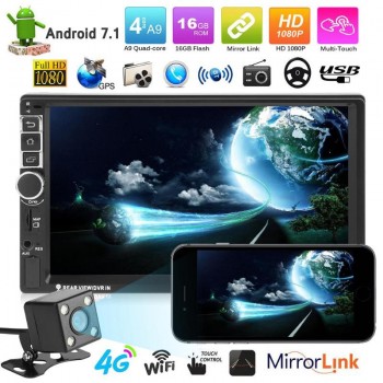 7in 2Din Car Radio Player for Android GPS Navigator Camera Bluetooth 1080P FM Stereo MP5 Player Touch Screen GPS Car Navigator
