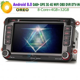 DAB+Android 8.0 Autoradio Car GPS Navigation for VW Polo MK5 / 6R WiFi 4G CD GPS NAVI RDS OBD Radio BT DVD USB SD DVR Car Stereo